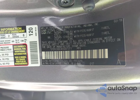 2019 Toyota Sienna Xle 8 Passenger из США, поврежденный, VIN 5TDYZ3DC4KS007371